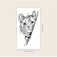 Herbal Juice Semi-permanent Kitten Tattoo - Lasts Up to 2 Weeks