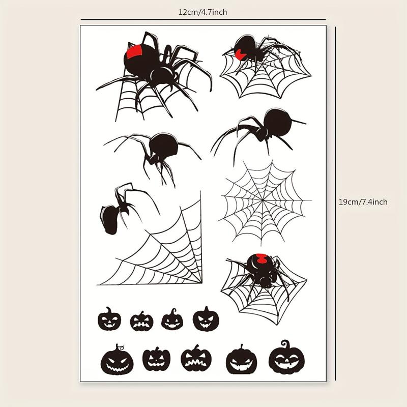 Realistic Spider Pattern Wrist Body Temporary Tattoo Sticker