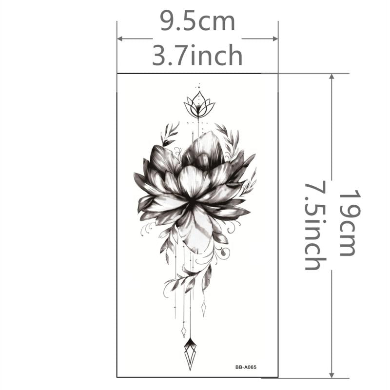 Waterproof Flower Tattoo Sticker | Durable Temporary Tattoo