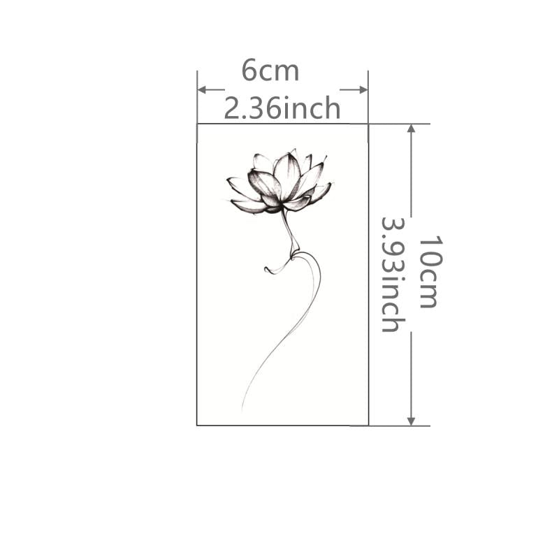 Waterproof Lotus Tattoo Sticker for a Natural Look