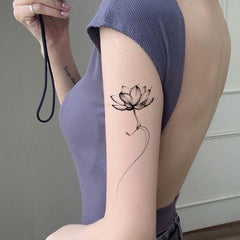 Waterproof Lotus Tattoo Sticker for a Natural Look