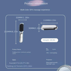 Portable Folding Hairbrush Mirror Set Airbag Massage Comb Small Makeup Mirror