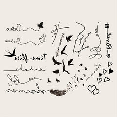 Small Pattern Tattoo Stickers for Ears Fingers Wrists