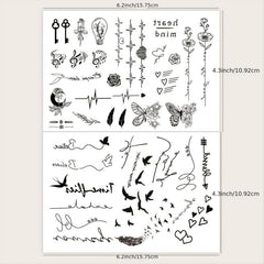 Small Pattern Tattoo Stickers for Ears Fingers Wrists