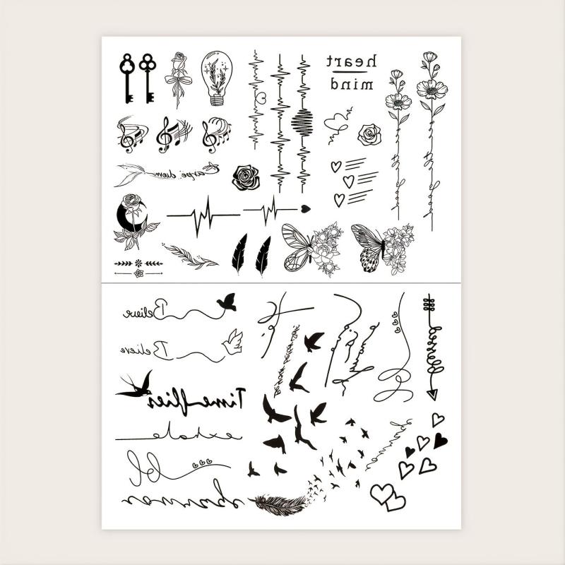 Small Pattern Tattoo Stickers for Ears Fingers Wrists