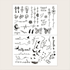 Small Pattern Tattoo Stickers for Ears Fingers Wrists