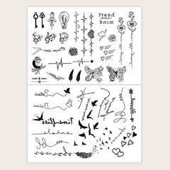 Small Pattern Tattoo Stickers for Ears Fingers Wrists
