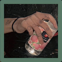 Herbal Plant Finger Tattoo Stickers Waterproof Semi-permanent