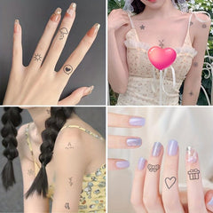 Herbal Plant Finger Tattoo Stickers Waterproof Semi-permanent
