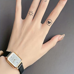 Herbal Plant Finger Tattoo Stickers Waterproof Semi-permanent