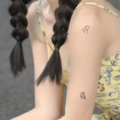 Herbal Plant Finger Tattoo Stickers Waterproof Semi-permanent