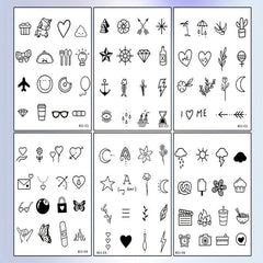 Herbal Plant Finger Tattoo Stickers Waterproof Semi-permanent