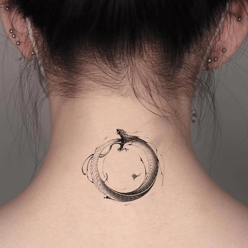 Long Lasting Dragon Ring Tattoo Sticker Waterproof Temporary