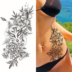 Waterproof Cat Mask Temporary Tattoo Stickers for Men and Women