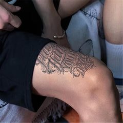 Herbal Juice Tattoo Sticker Cursive English Waterproof