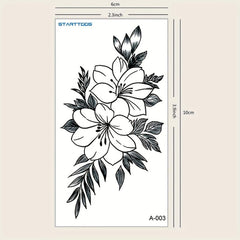 2PCS Animal Flower Wrist Arm Temporary Tattoo Stickers