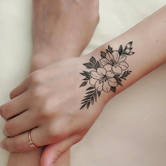 2PCS Animal Flower Wrist Arm Temporary Tattoo Stickers