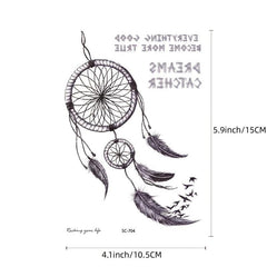Dream Catcher Temporary Tattoo Waterproof Sticker