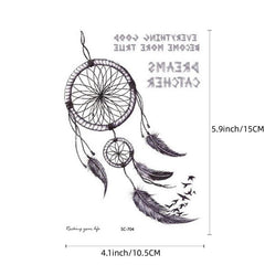 Dream Catcher Temporary Tattoo Waterproof Sticker