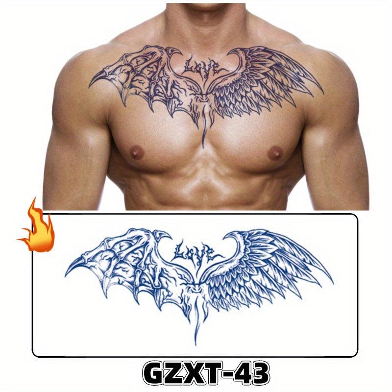 Wing Tattoo Stickers Fruit Juice Herbal Tattoo Sticker Flower Chest