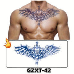 Wing Tattoo Stickers Fruit Juice Herbal Tattoo Sticker Flower Chest