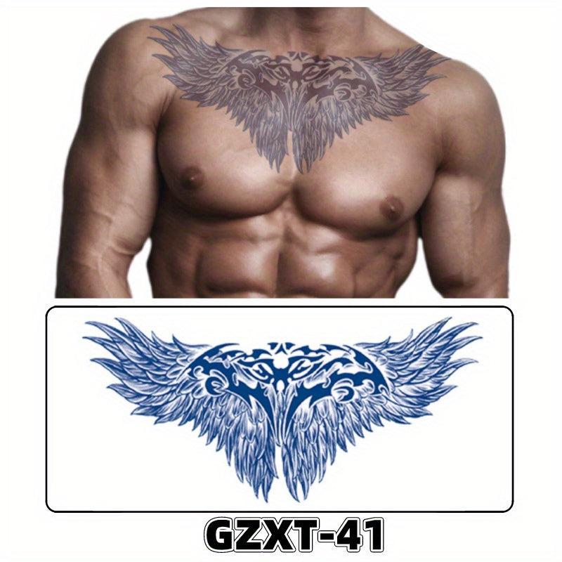 Wing Tattoo Stickers Fruit Juice Herbal Tattoo Sticker Flower Chest