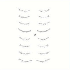 8 Pairs Realistic False Eyelash Tattoo Stickers Waterproof Long Lasting