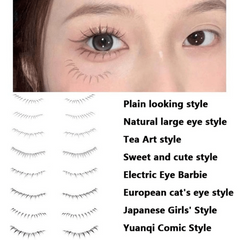 8 Pairs Realistic False Eyelash Tattoo Stickers Waterproof Long Lasting