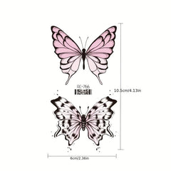 Waterproof Butterfly and Flower Temporary Tattoo Stickers for Women