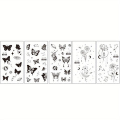 Waterproof Butterfly and Flower Temporary Tattoo Stickers for Women