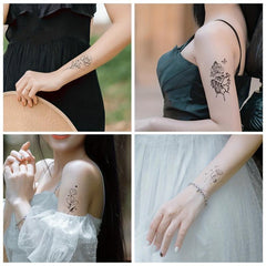 Waterproof Butterfly and Flower Temporary Tattoo Stickers for Women