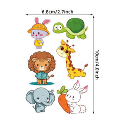 Animal Pattern Tattoo Stickers - Panda Giraffe Bee Monkey