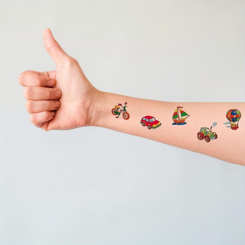 Animal Pattern Tattoo Stickers - Panda Giraffe Bee Monkey