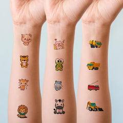 Animal Pattern Tattoo Stickers - Panda Giraffe Bee Monkey