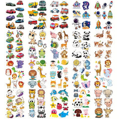 Animal Pattern Tattoo Stickers - Panda Giraffe Bee Monkey