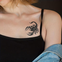 Waterproof Scorpion Temporary Tattoo Long Lasting Body Art Stickers