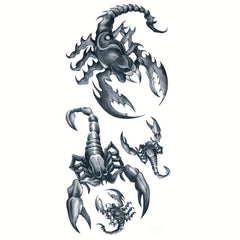 Waterproof Scorpion Temporary Tattoo Long Lasting Body Art Stickers