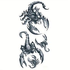Waterproof Scorpion Temporary Tattoo Long Lasting Body Art Stickers