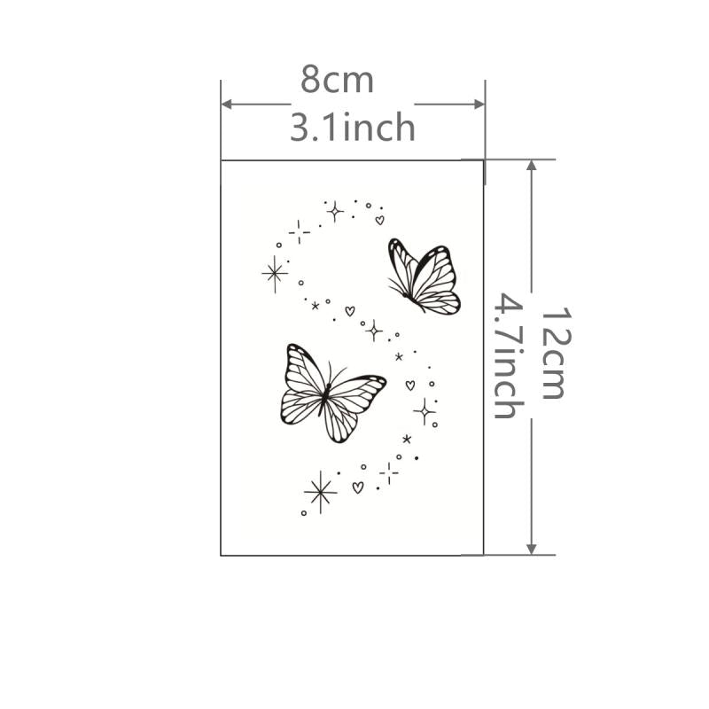 Waterproof Butterfly & Star Tattoo Sticker for Men & Women