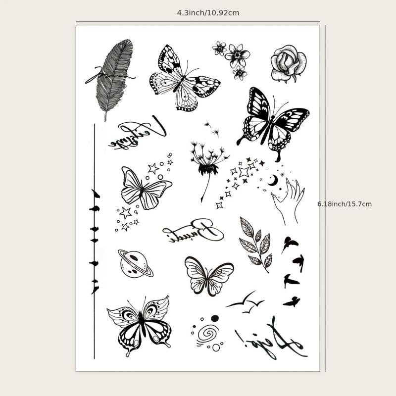 Butterflies Clear Stamps Butterfly Lace Pattern Seal Stamps For Card Making