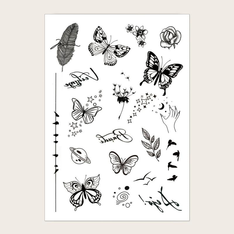 Butterflies Clear Stamps Butterfly Lace Pattern Seal Stamps For Card Making