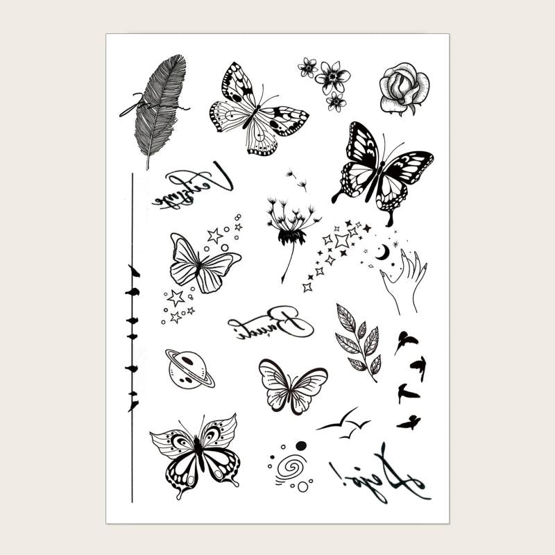 Butterflies Clear Stamps Butterfly Lace Pattern Seal Stamps For Card Making