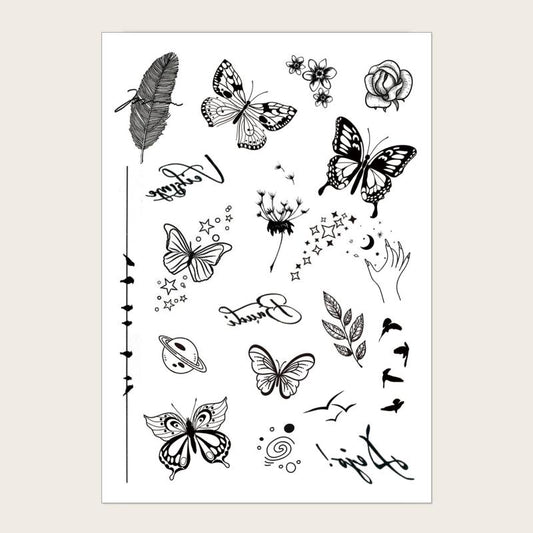 Butterflies Clear Stamps Butterfly Lace Pattern Seal Stamps For Card Making