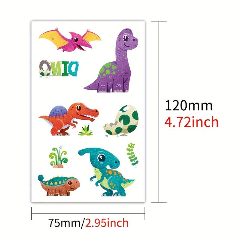 Glitter Tattoo Sticker Dinosaur Pterosauria Boy Girl Outdoor Sports Party