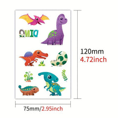Glitter Tattoo Sticker Dinosaur Pterosauria Boy Girl Outdoor Sports Party