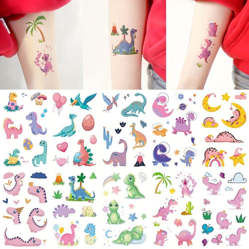 Glitter Tattoo Sticker Dinosaur Pterosauria Boy Girl Outdoor Sports Party
