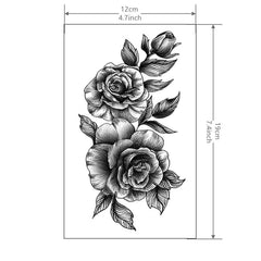 Waterproof Flower Tattoo Sticker Long Lasting Temporary Tattoo for Natural Look