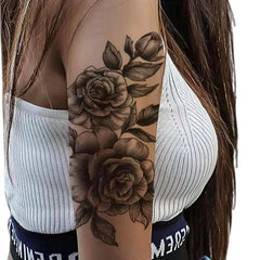 Waterproof Flower Tattoo Sticker Long Lasting Temporary Tattoo for Natural Look
