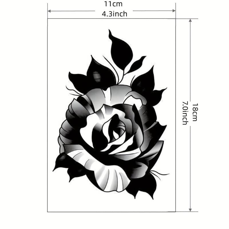 Long Lasting Flower Hand Tattoo Sticker Waterproof Temporary Tattoo