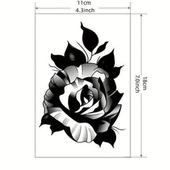 Long Lasting Flower Hand Tattoo Sticker Waterproof Temporary Tattoo